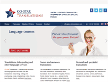 Tablet Screenshot of co-startranslations.com
